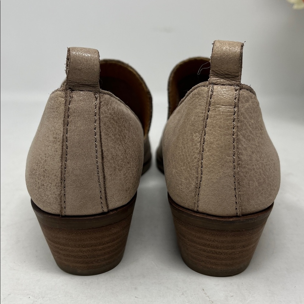 LUCKY BRAND Mahzan loafers tan hazel leather pointed almond toe women’s sz 6.5 - Picture 6 of 14